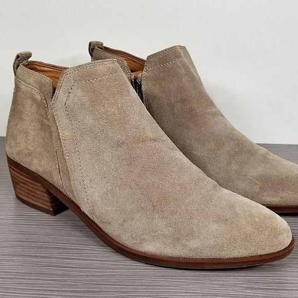 Sarto by Franco Sarto Paivley Bootie, Sand Suede, Womens 6.5 M / 36.5 - Picture 1 of 10